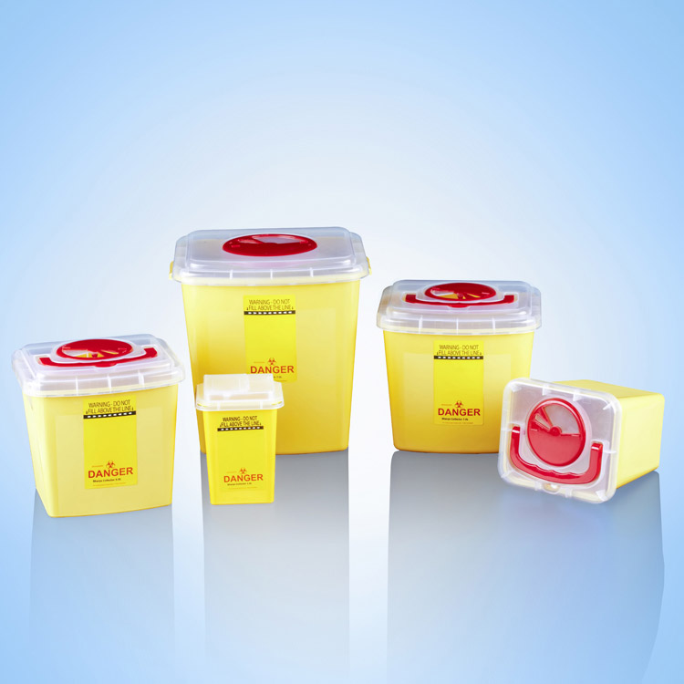 Square-Shaped Sharps Container